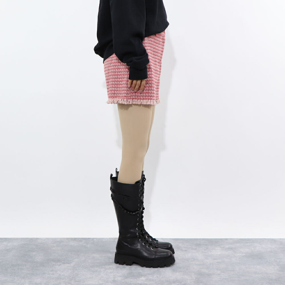 PINKO ショートパンツ レッド チェック柄 切りっぱなし 1G15RW-8425