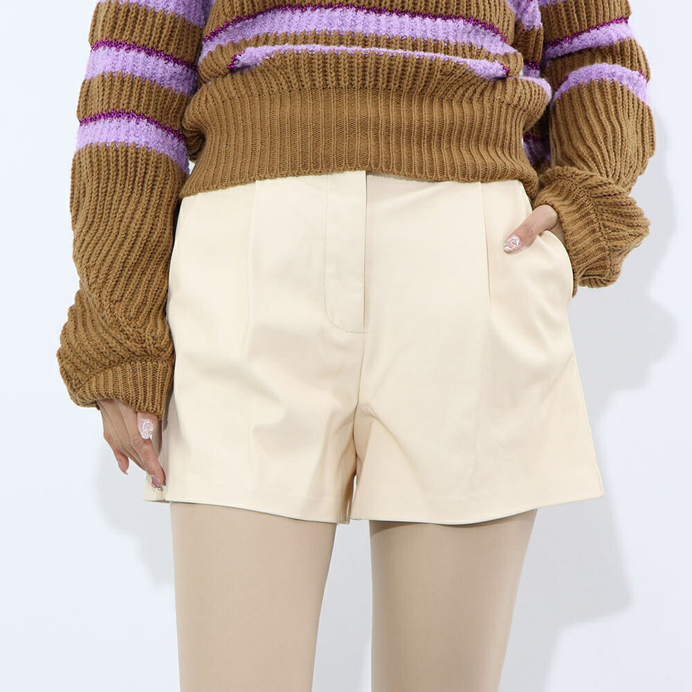 PINKO ショートパンツ ベージュ レザー風 合皮 1G17HS-7105