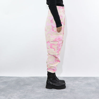 PINKO ピンク カモフラ柄 迷彩柄 カーゴパンツ 100336-A0MW