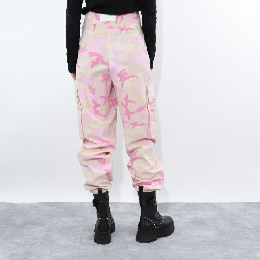 PINKO ピンク カモフラ柄 迷彩柄 カーゴパンツ 100336-A0MW