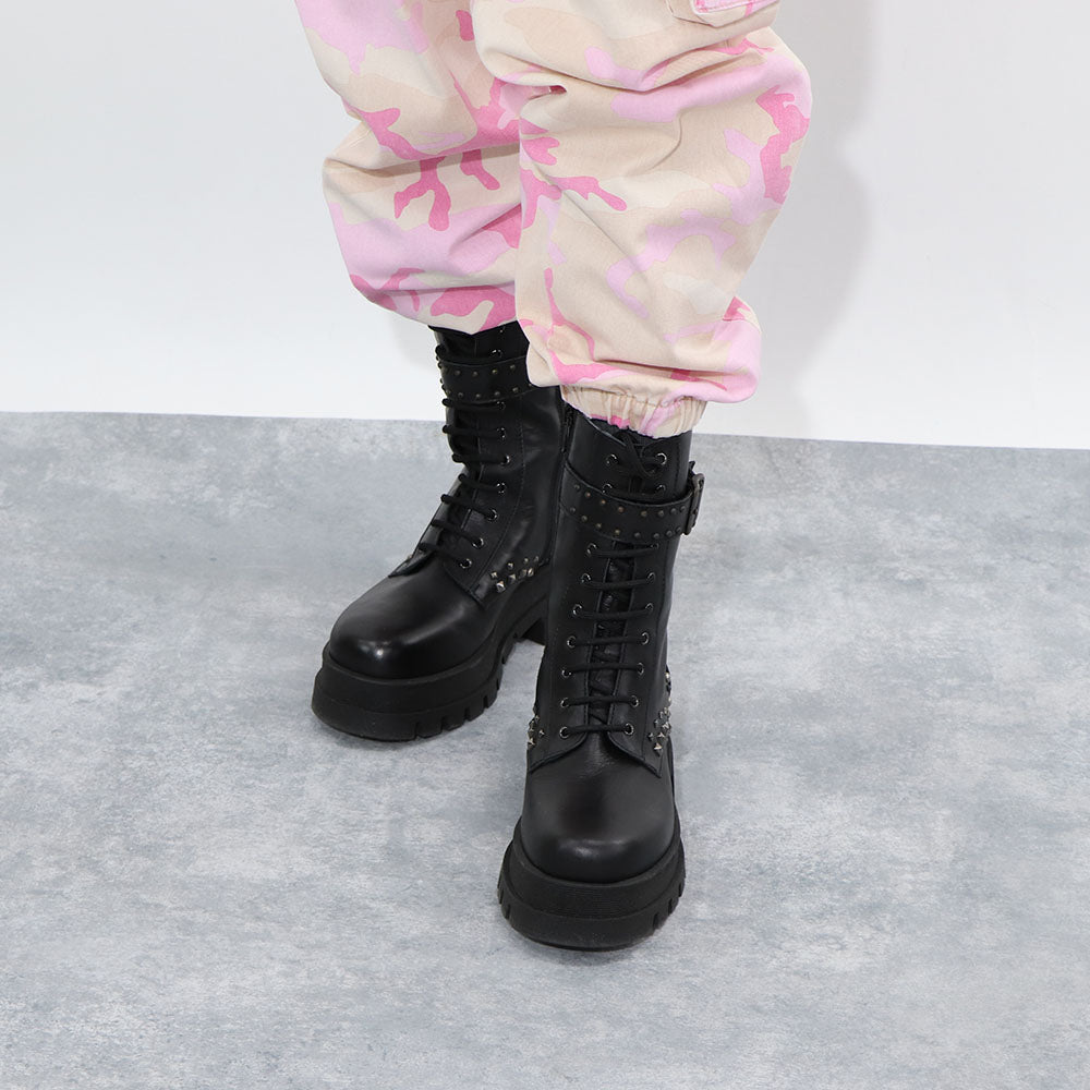 PINKO ピンク カモフラ柄 迷彩柄 カーゴパンツ 100336-A0MW