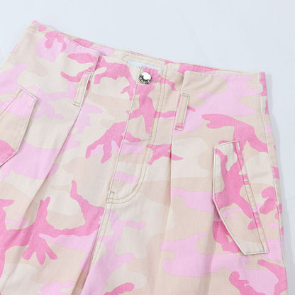 PINKO ピンク カモフラ柄 迷彩柄 カーゴパンツ 100336-A0MW