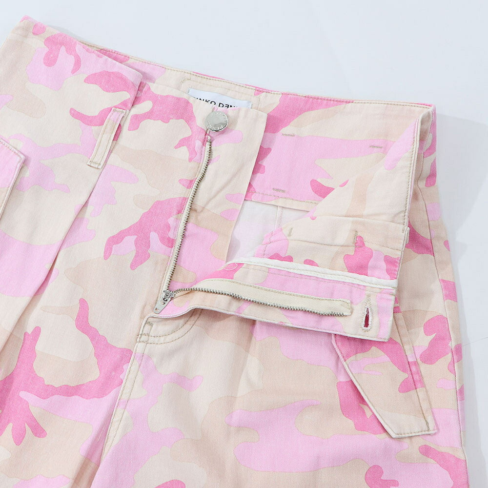 PINKO ピンク カモフラ柄 迷彩柄 カーゴパンツ 100336-A0MW