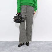 PINKO ロングパンツ ブラック 千鳥格子 ウール 1B14RM-8244