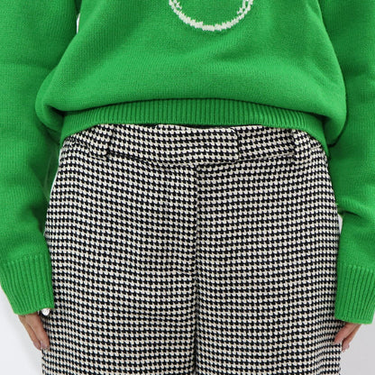 PINKO ロングパンツ ブラック 千鳥格子 ウール 1B14RM-8244