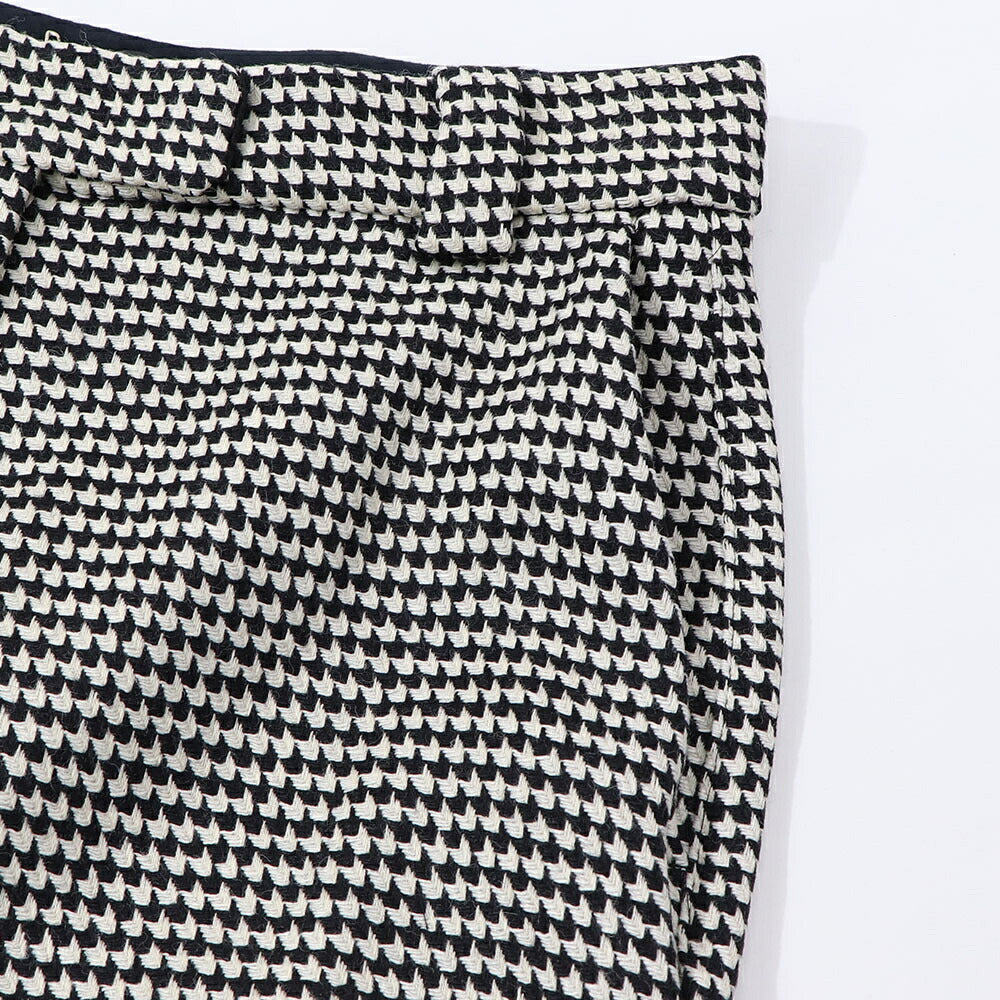 PINKO ロングパンツ ブラック 千鳥格子 ウール 1B14RM-8244