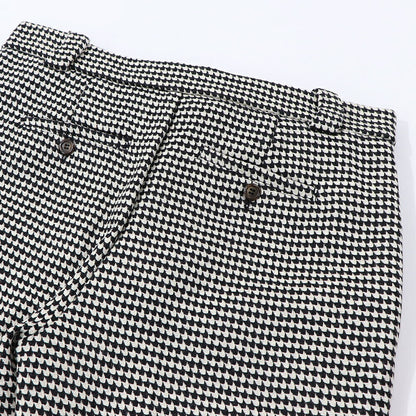 PINKO ロングパンツ ブラック 千鳥格子 ウール 1B14RM-8244