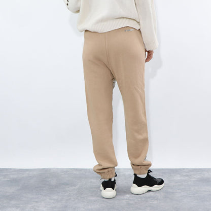 PINKO ロングパンツ ベージュ スパンコール 切り替えデザイン 1C10CR-7968