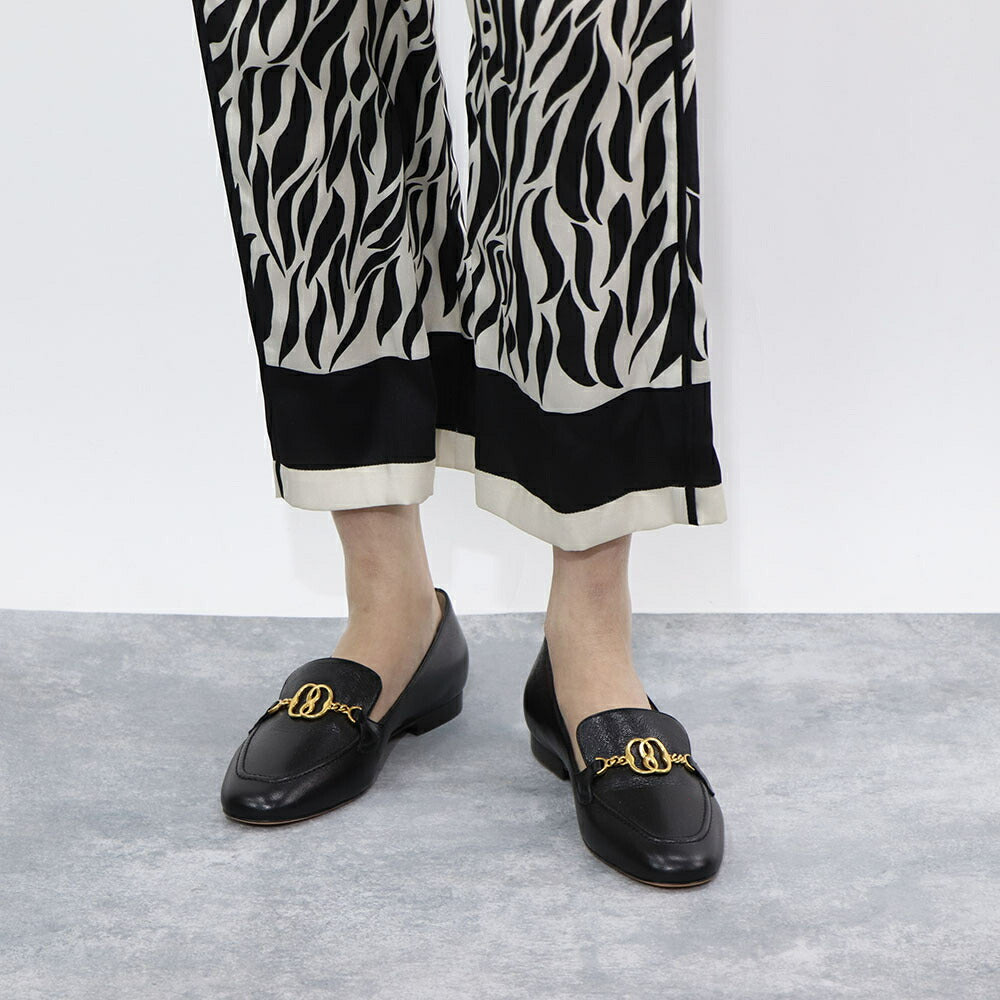 PINKO ロングパンツ ホワイト×ブラック ダルメシアン柄 1G14QZ-7949