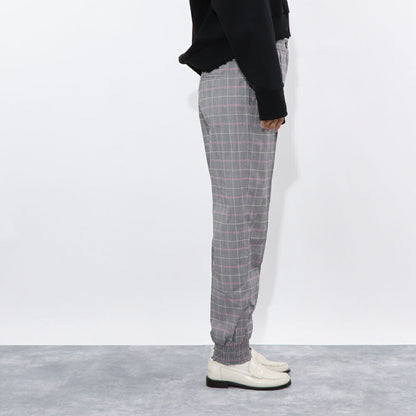 PINKO ロングパンツ グレー チェック柄 ジョガーパンツ 1G14U0-7880