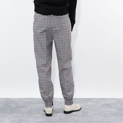 PINKO ロングパンツ グレー チェック柄 ジョガーパンツ 1G14U0-7880