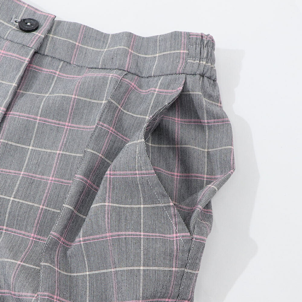 PINKO ロングパンツ グレー チェック柄 ジョガーパンツ 1G14U0-7880