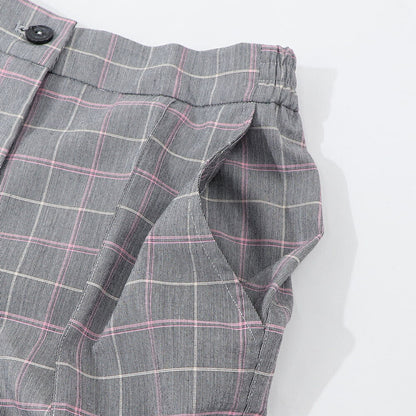 PINKO ロングパンツ グレー チェック柄 ジョガーパンツ 1G14U0-7880