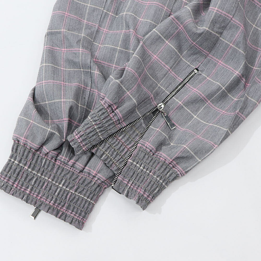 PINKO ロングパンツ グレー チェック柄 ジョガーパンツ 1G14U0-7880