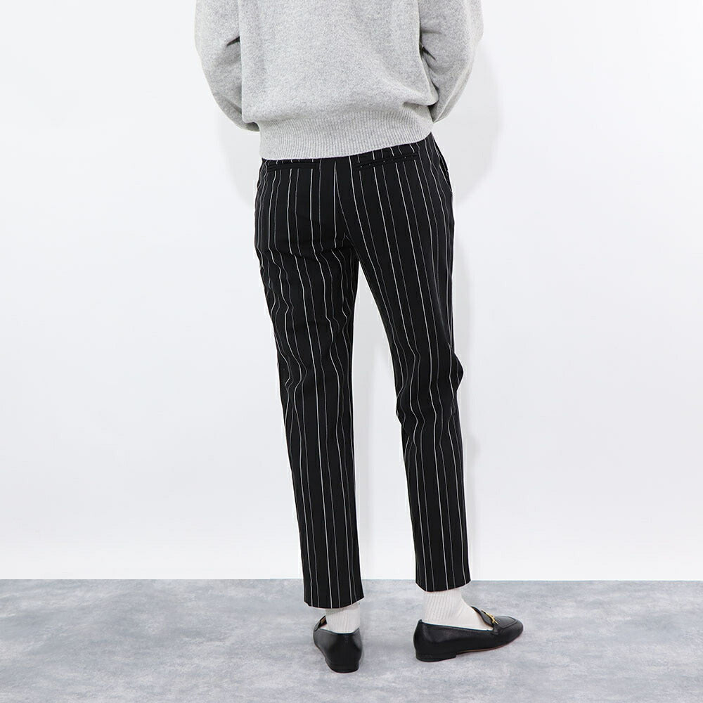 PINKO ブラック スラックス ストライプ 1G14W3-7919