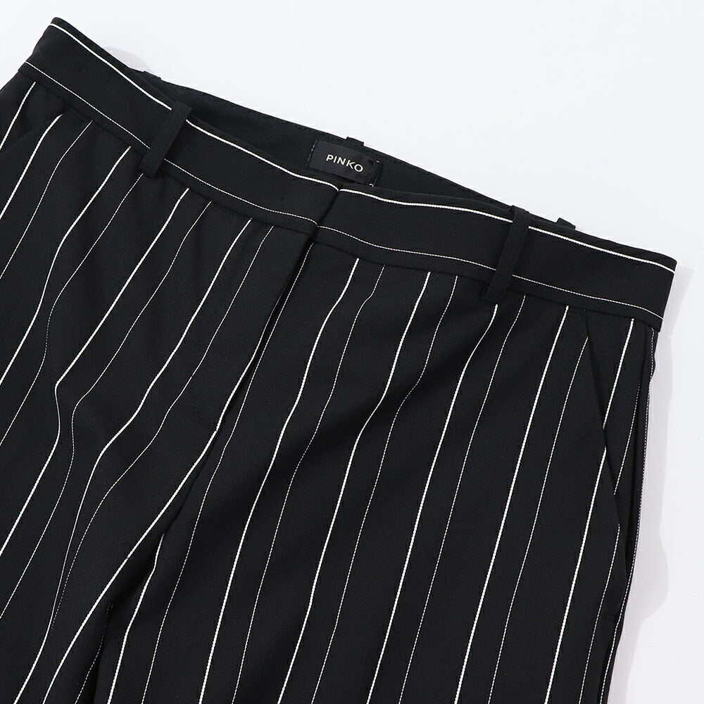 PINKO ブラック スラックス ストライプ 1G14W3-7919