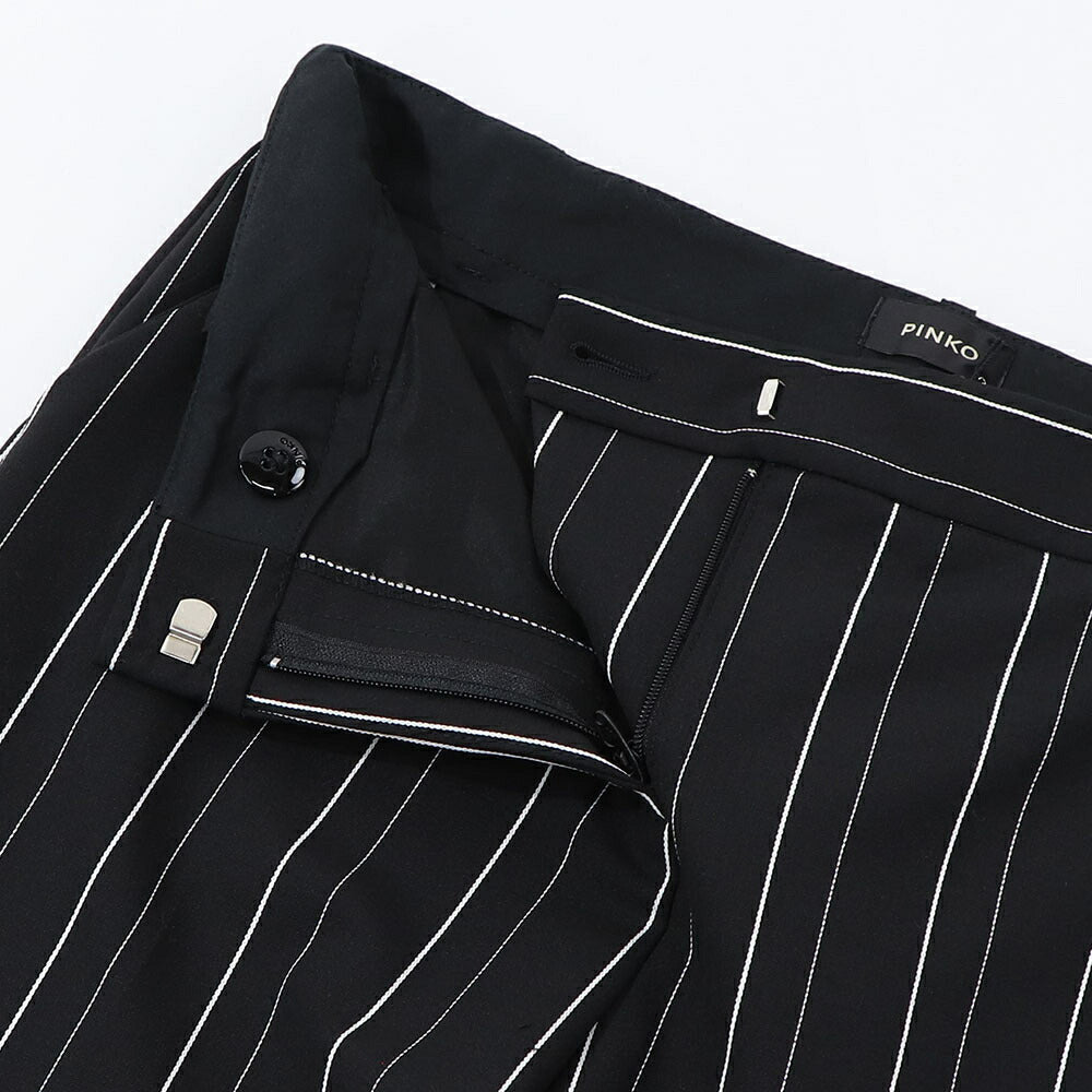 PINKO ブラック スラックス ストライプ 1G14W3-7919