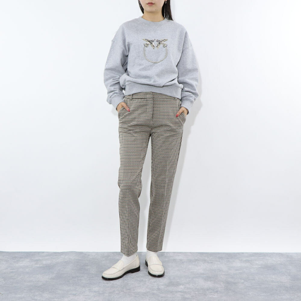 PINKO ロングパンツ ベージュ 千鳥格子 スラックス 1G15D4-8187