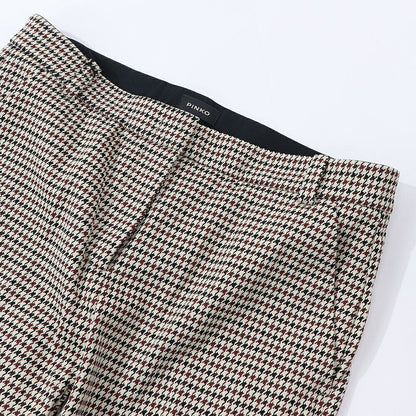 PINKO ロングパンツ ベージュ 千鳥格子 スラックス 1G15D4-8187