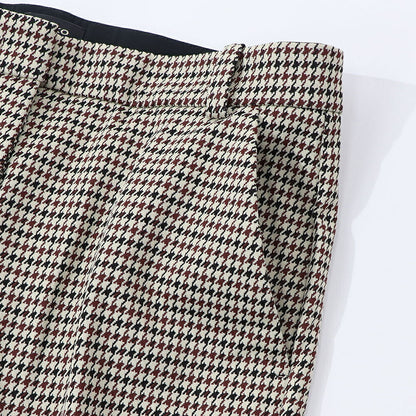 PINKO ロングパンツ ベージュ 千鳥格子 スラックス 1G15D4-8187