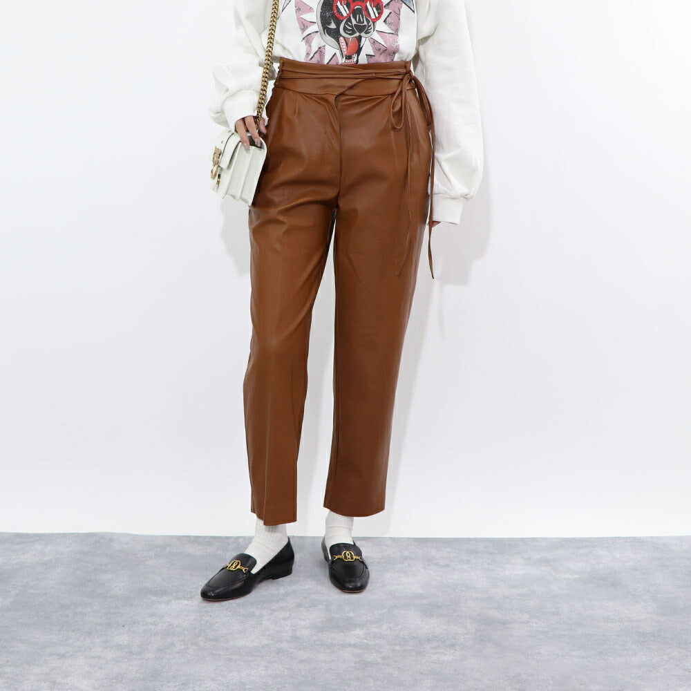 PINKO ロングパンツ ブラウン 1G15X2-7105