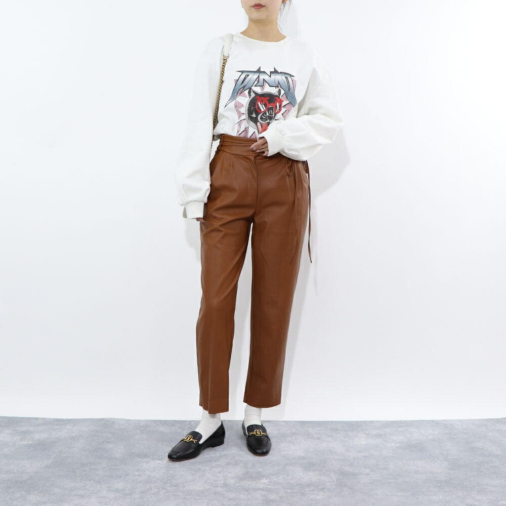 PINKO ロングパンツ ブラウン 1G15X2-7105