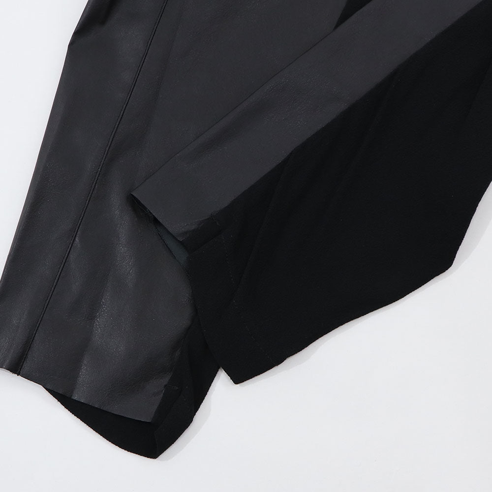 PINKO ロングパンツ ブラック レザー風 1G163T-3936