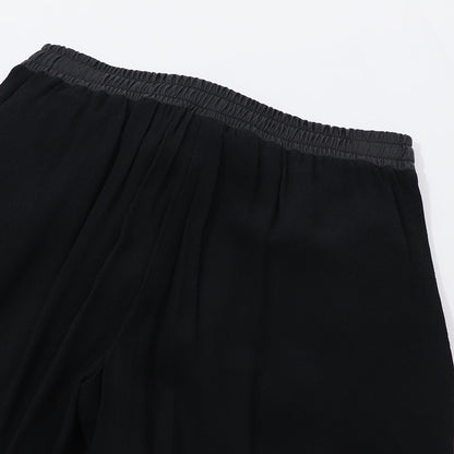 PINKO ロングパンツ ブラック レザー風 1G163T-3936