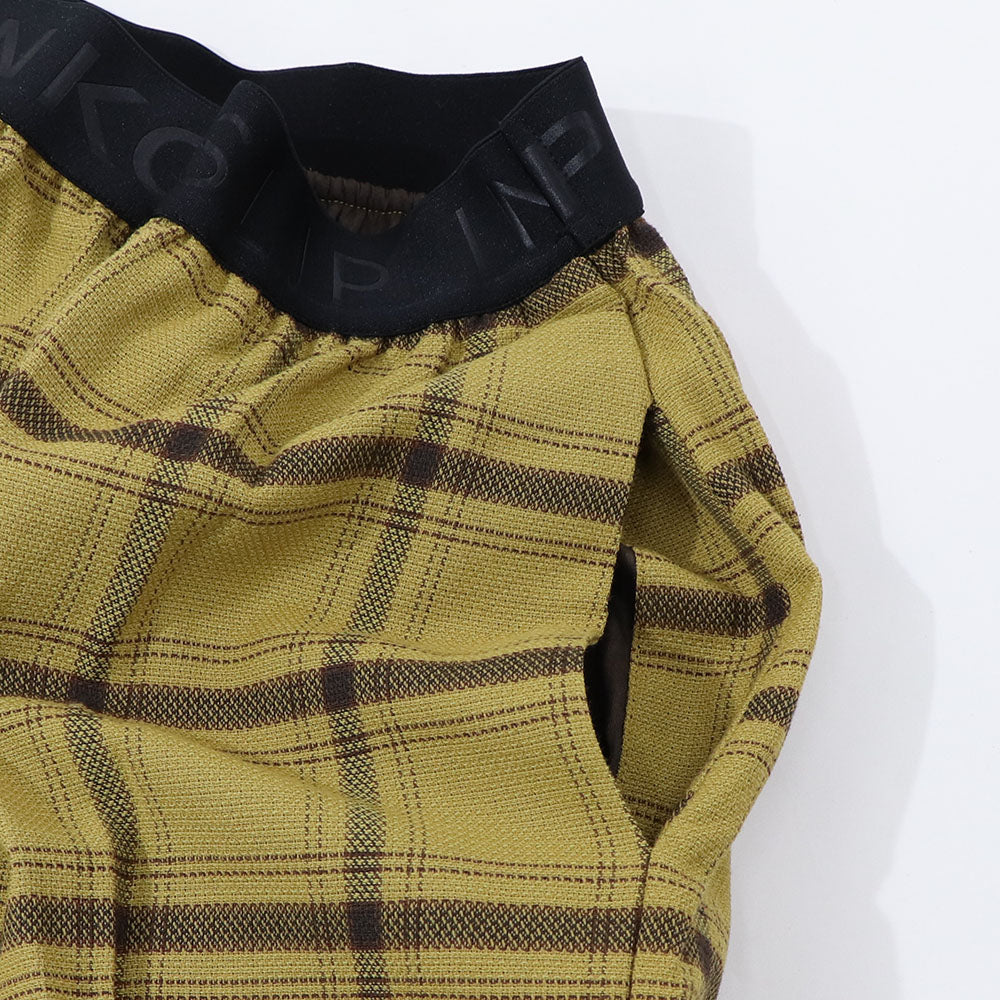 PINKO ロングパンツ イエロー チェック柄 ロゴ 1G16GX-Y794