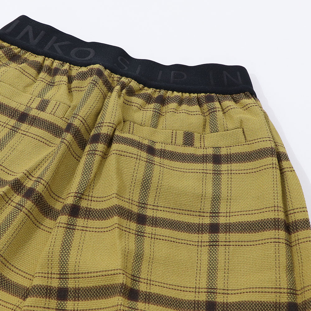 PINKO ロングパンツ イエロー チェック柄 ロゴ 1G16GX-Y794