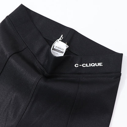 PINKO ロングパンツ ブラック レギンス 1G1805-Y5KG