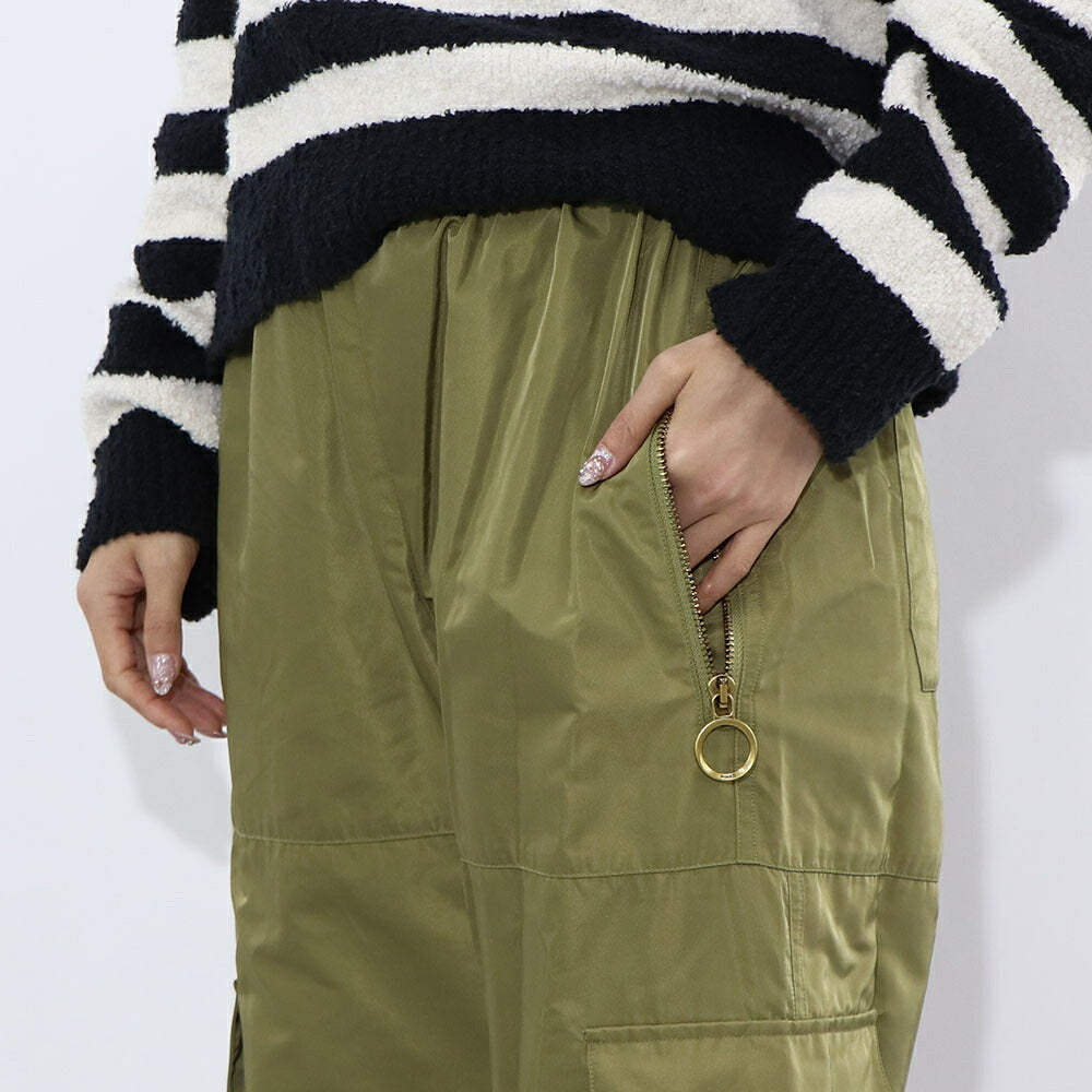 PINKO カーキ カーゴパンツ 1G1818-A06Q
