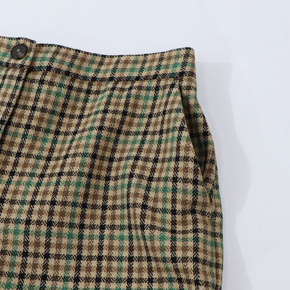 PINKO ロングパンツ ブラウン チェック柄 1G1835-A07Q