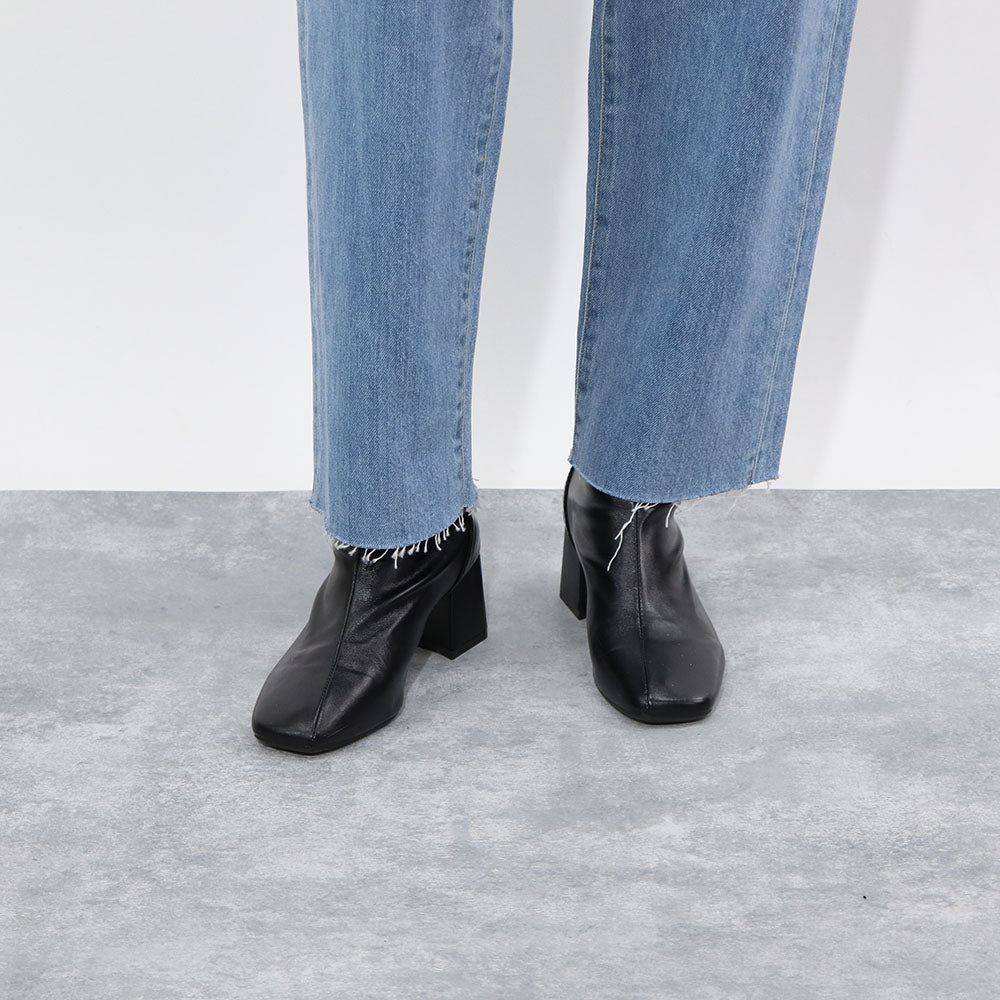 PINKO ロングパンツ ブルー ラメ ストレート 切りっぱなし 1J10DQ-Y5T5