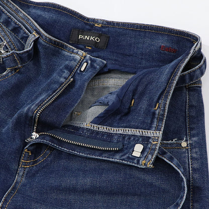 PINKO デニムパンツ ネイビー ダメージ加工  1J10PH-Y78N