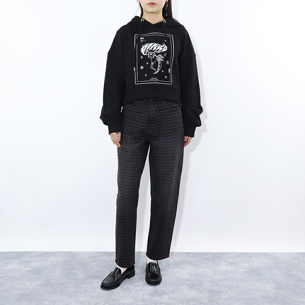 PINKO デニムパンツ ブラックデニム スタッズ 1J10Q5-Y78X