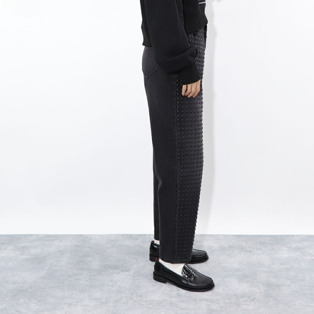 PINKO デニムパンツ ブラックデニム スタッズ 1J10Q5-Y78X