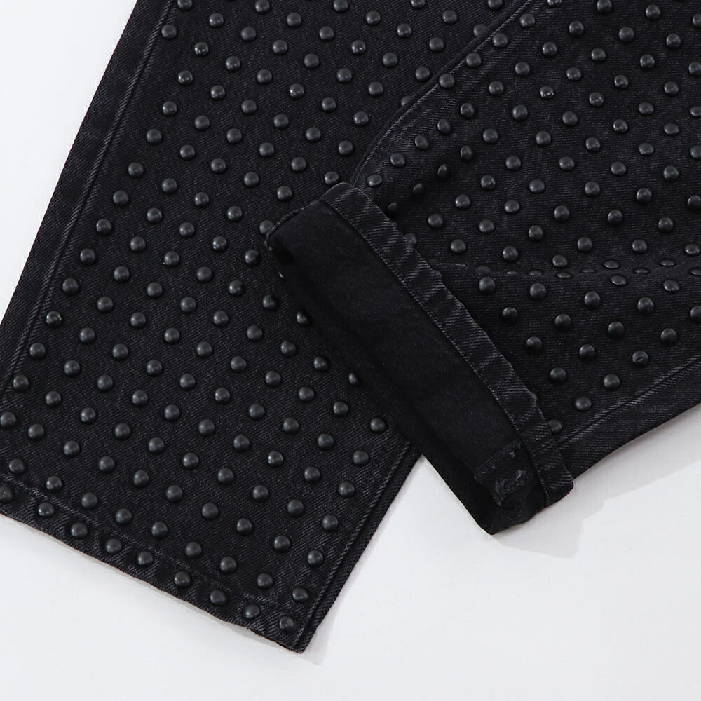 PINKO デニムパンツ ブラックデニム スタッズ 1J10Q5-Y78X