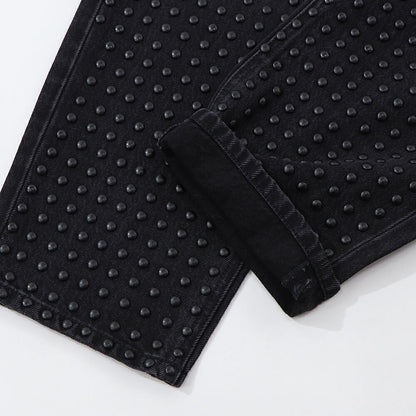 PINKO デニムパンツ ブラックデニム スタッズ 1J10Q5-Y78X