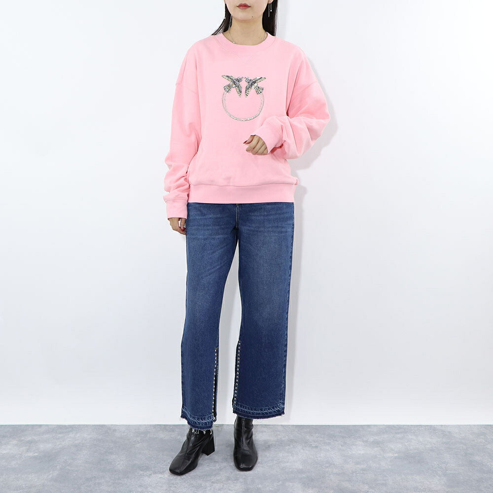 PINKO デニムパンツ ブルー スタッズ 切りっぱなし 1J10SH-Y653