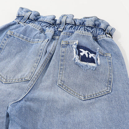 PINKO デニムパンツ ブルー ストレート  1J10TT-Y832