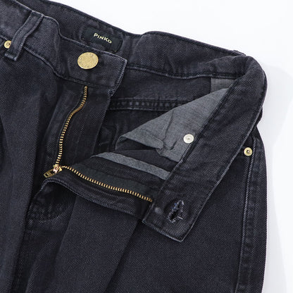 PINKO デニムパンツ グレー ストレート カーゴデニム 1J110S-A0AE