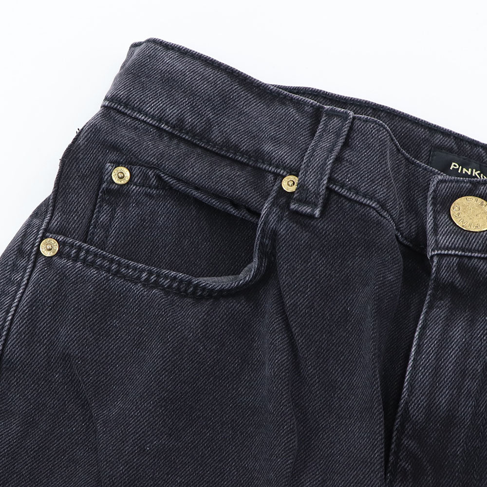 PINKO デニムパンツ グレー ストレート カーゴデニム 1J110S-A0AE