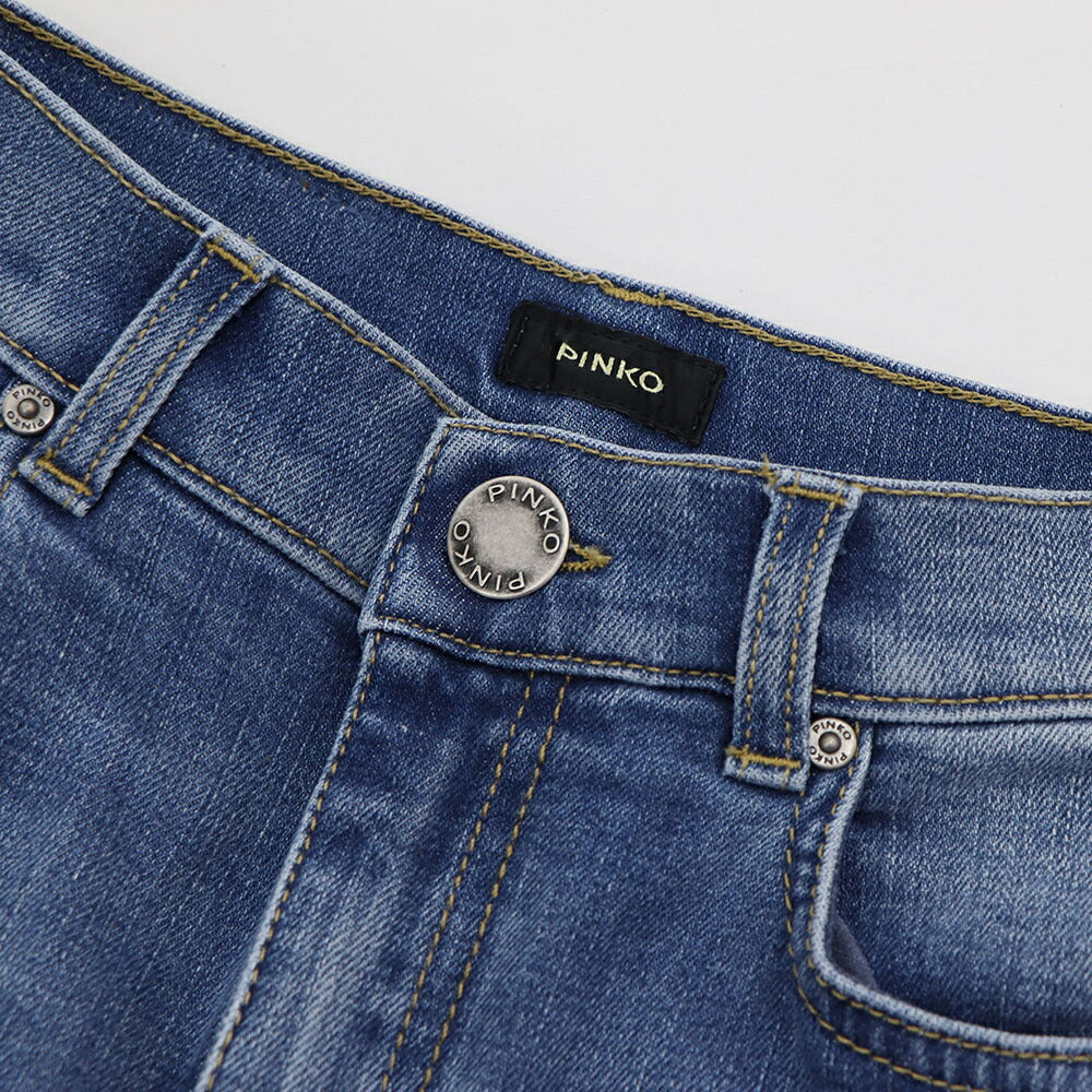 PINKO デニムパンツ ブルー ストレート シンプル 1J1113-Y78M