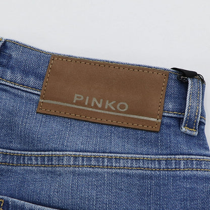 PINKO デニムパンツ ブルー ストレート シンプル 1J1113-Y78M