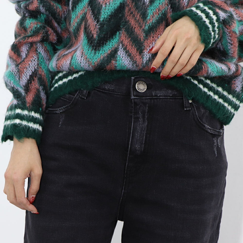 PINKO デニムパンツ ブラック ブラックデニム ストレート 1J1129-A09G