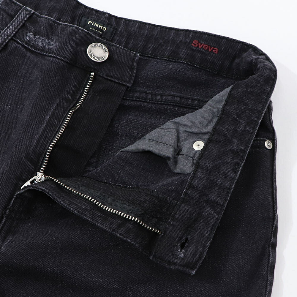 PINKO デニムパンツ ブラック ブラックデニム ストレート 1J1129-A09G