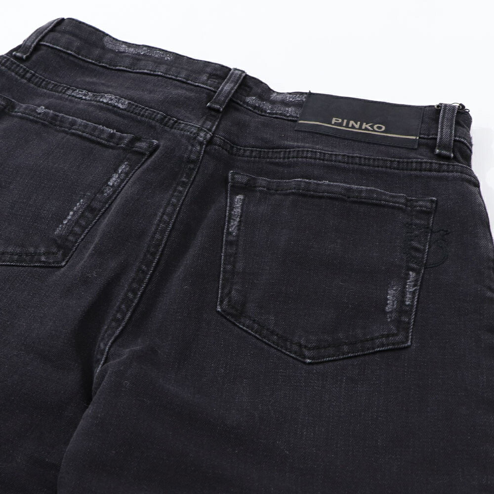 PINKO デニムパンツ ブラック ブラックデニム ストレート 1J1129-A09G
