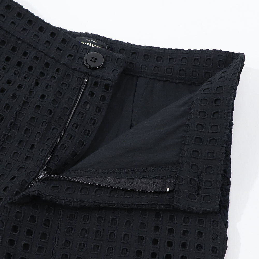 PINKO ロングパンツ ブラック レースパンツ 1N132N-8508