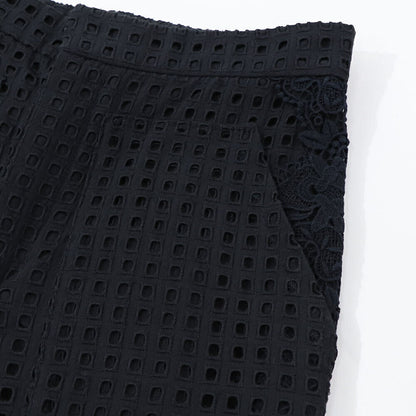 PINKO ロングパンツ ブラック レースパンツ 1N132N-8508